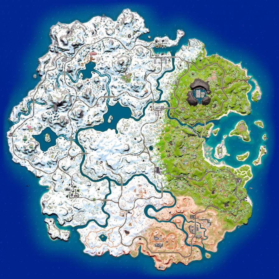 Карта острова 1 сезона 3 главы Fortnite