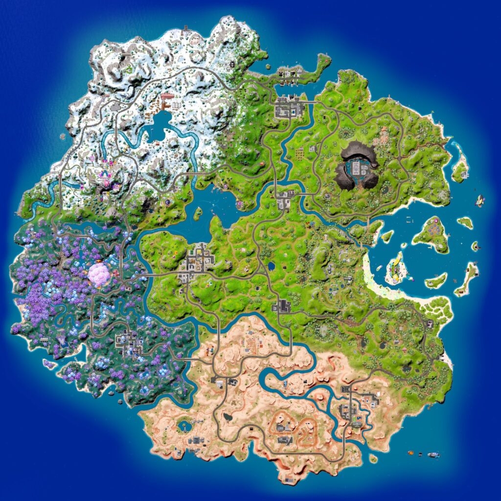 Карта острова 3 сезона 3 главы - Обновление 21.00 Fortnite