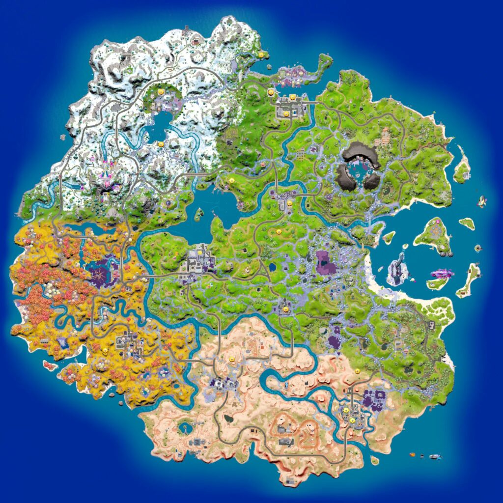 Обновленная карта острова - Обновление 22.40 Fortnite