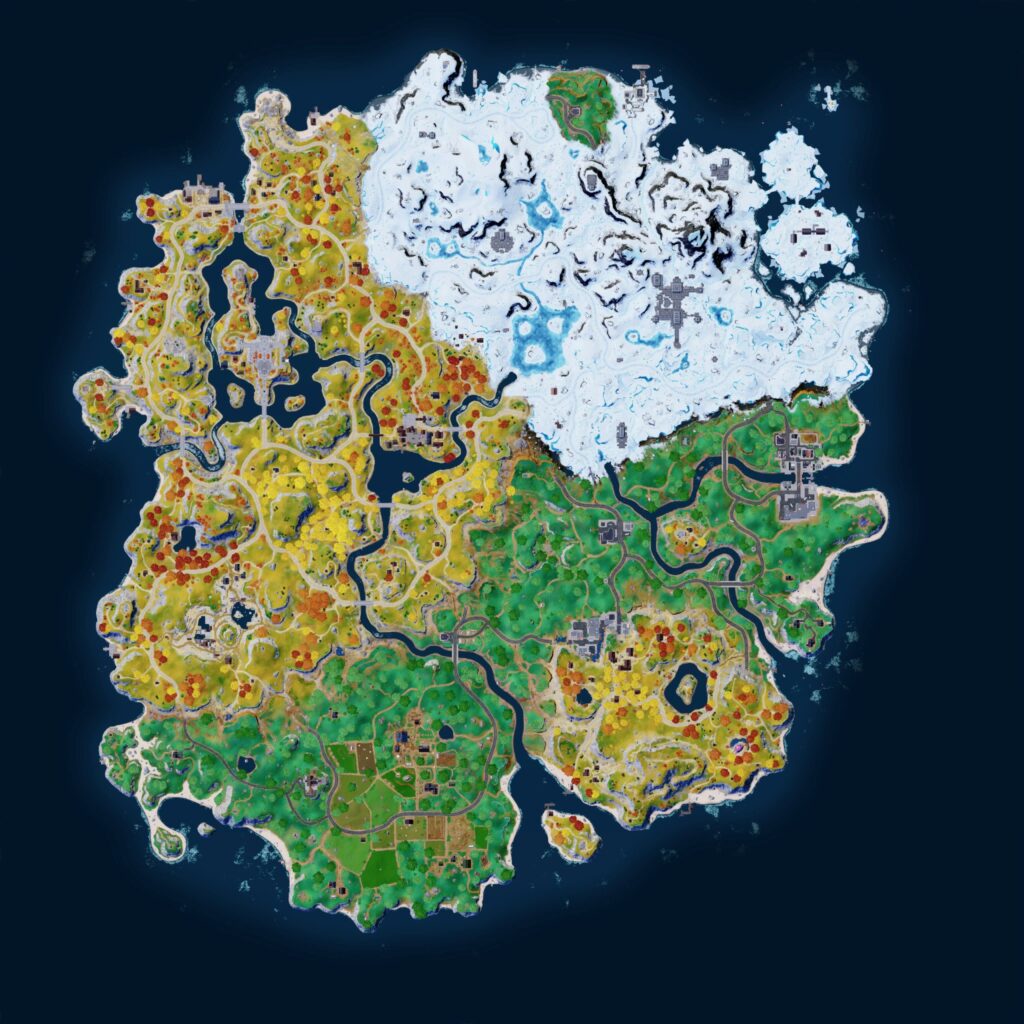 Карта острова - Обновление 23.30 в Fortnite