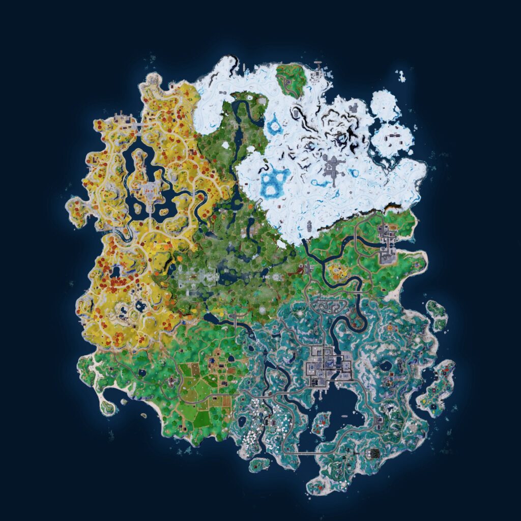 Обновленная карта острова - Обновление 25.30 в Fortnite