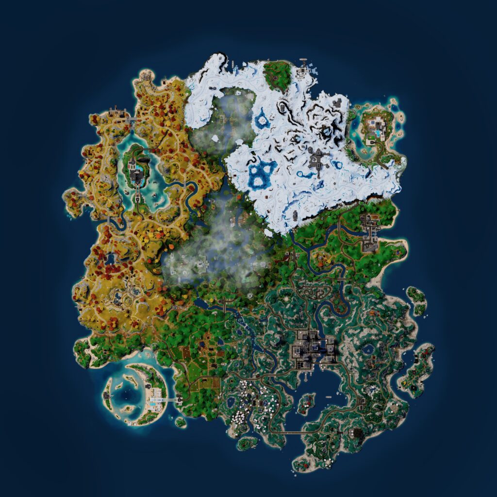 Карта острова 4 сезона 4 главы - Обновление 26.00 в Fortnite