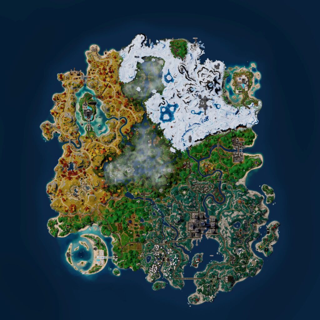 Карта острова 26.30 в Fortnite
