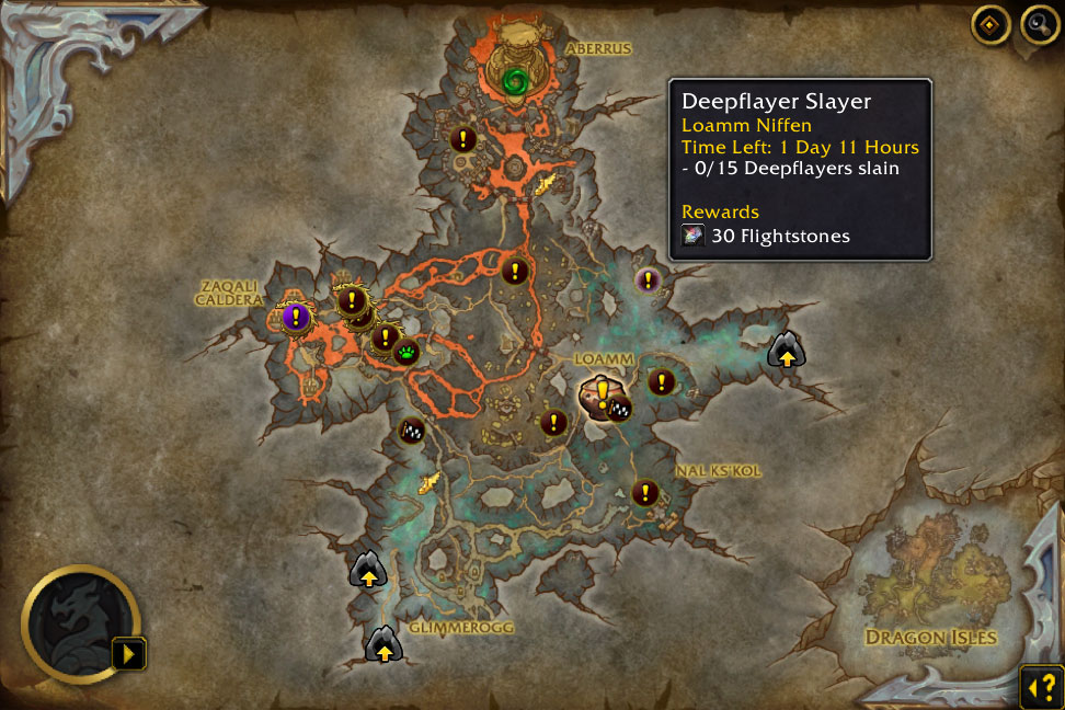 Драконьи камни за мировое задание в World of Warcraft Dragonflight